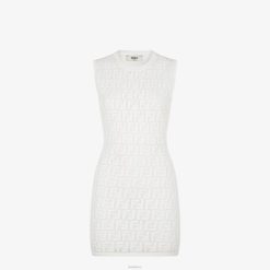 Fendi mujer vestido de viscosa 2LH8E1071 vestir blanco