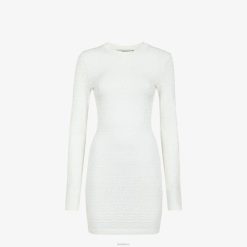Fendi mujer vestido de viscosa 2LH8E980 vestir blanco