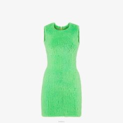 Fendi mujer vestido de visón 2LH8E1108 vestir verde
