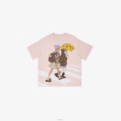 Fendi niños camiseta de punto con estampado 2LH8E2886 vestir rosa