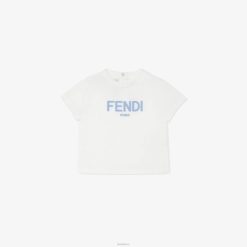 Fendi niños camiseta de roma 2LH8E2798 vestir blanco