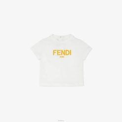 Fendi niños camiseta de roma 2LH8E2810 vestir blanco