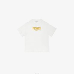 Fendi niños camiseta de roma 2LH8E2889 vestir blanco