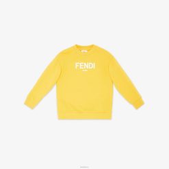 Fendi niños sudadera romaníes 2LH8E2898 vestir amarillo