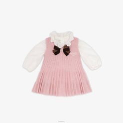 Fendi niños vestido de bebé de punto 2LH8E2756 vestir rosa