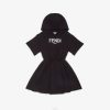 Fendi niños vestido de lana roma 2LH8E2882 vestir negro