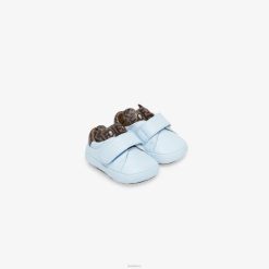 Fendi niños zapatos recién nacido en cuero 2LH8E2803 zapatos azul claro